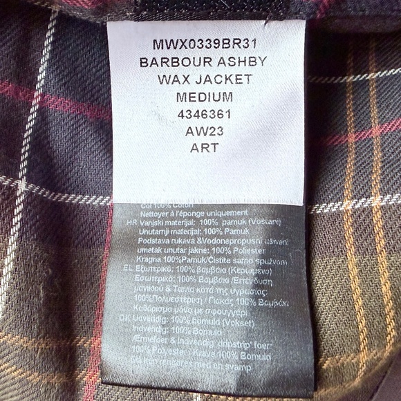 Barbour Ashby Wax Jacket - Picture 7 of 8